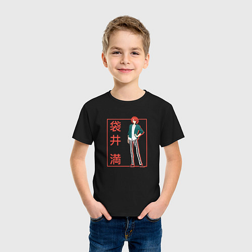 Детская футболка Митиру Фукурой арт - Красавчики детективы / Черный – фото 3