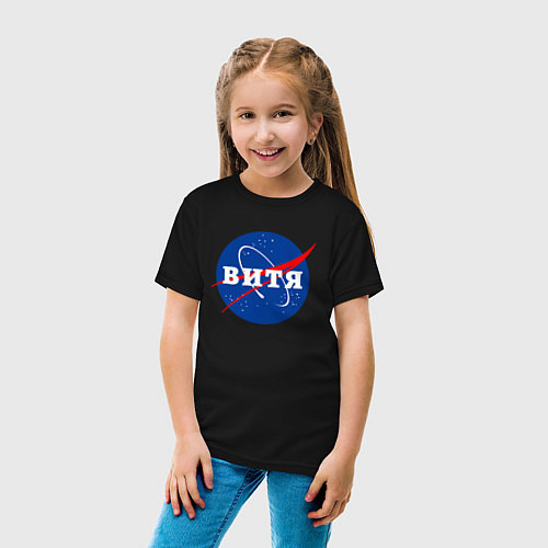 Детская футболка Витя Наса / Черный – фото 4
