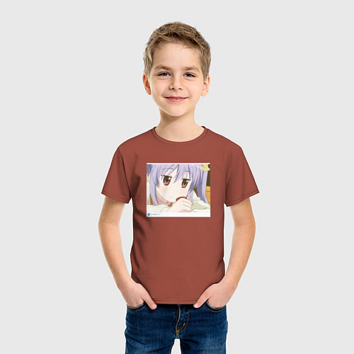 Детская футболка Sad Renge - Деревенская глубинка / Кирпичный – фото 3