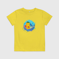 Детская футболка Мультяшная морская рыбка