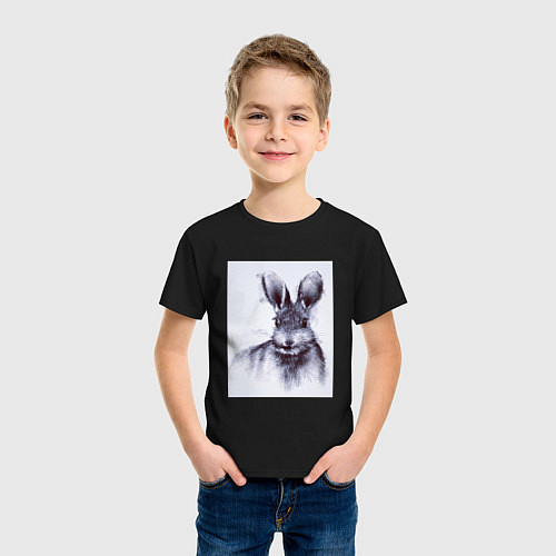 Детская футболка Rabbit symbol 2023 / Черный – фото 3
