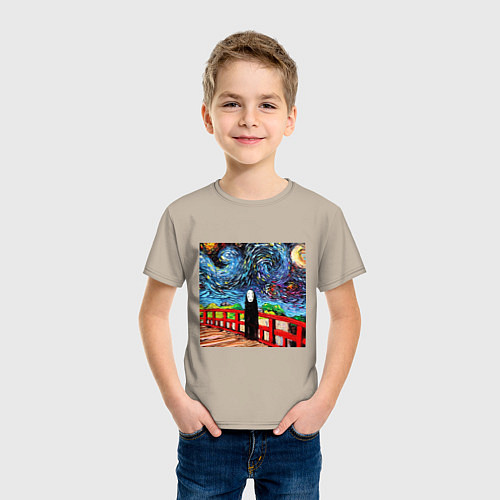 Детская футболка Безликий Гог / Миндальный – фото 3