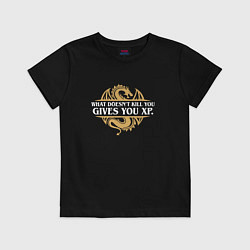 Футболка хлопковая детская What Doesnt Kill You Gives You, цвет: черный