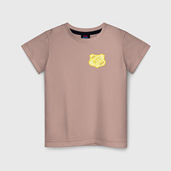 Футболка хлопковая детская Bitcoin Police, цвет: пыльно-розовый