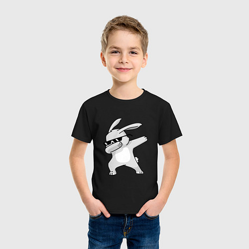 Детская футболка Кролик ДЭБ / Черный – фото 3