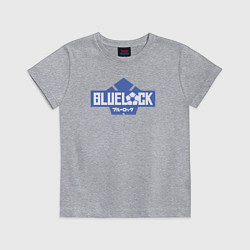 Футболка хлопковая детская Logo Blue Lock, цвет: меланж