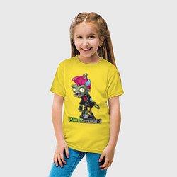 Футболка хлопковая детская Зомби панк, цвет: желтый — фото 2