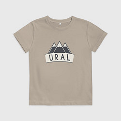 Футболка хлопковая детская URAL, цвет: миндальный