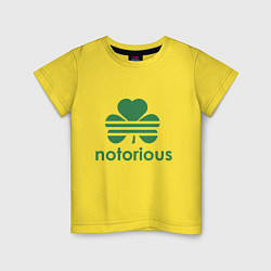 Футболка хлопковая детская Notorious - Ireland, цвет: желтый
