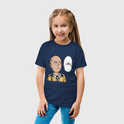 Футболка хлопковая детская Saitama - OK, цвет: тёмно-синий — фото 2