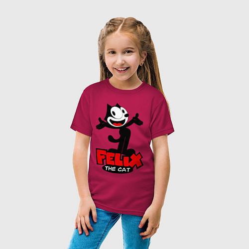 Детская футболка Felix the cat / Маджента – фото 4