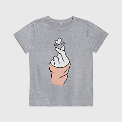 Футболка хлопковая детская Hand click, цвет: меланж