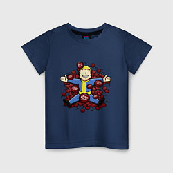 Футболка хлопковая детская Vault boy caps, цвет: тёмно-синий