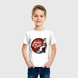 Футболка хлопковая детская Nuka cola sticker, цвет: белый — фото 2