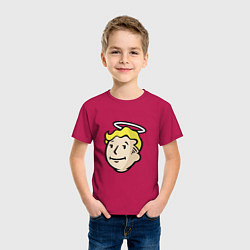 Футболка хлопковая детская Holly vault boy, цвет: маджента — фото 2