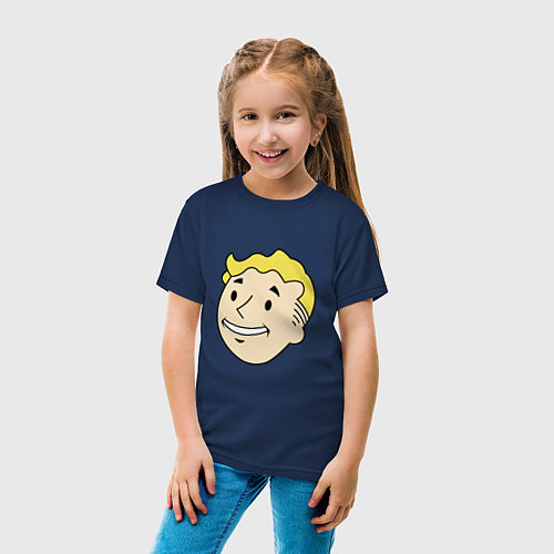 Детская футболка Vault boy head / Тёмно-синий – фото 4