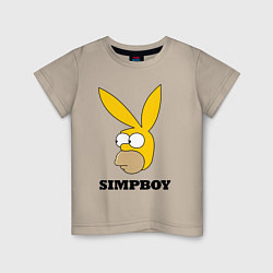 Футболка хлопковая детская Simpboy - rabbit Homer, цвет: миндальный