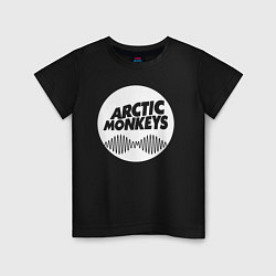 Футболка хлопковая детская Arctic Monkeys rock, цвет: черный