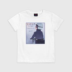 Футболка хлопковая детская Когума в шлеме - Супер Каб, цвет: белый