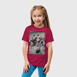 Футболка хлопковая детская Stray Kids Maxident, цвет: маджента — фото 2