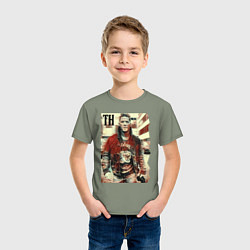 Футболка хлопковая детская Том Харди - кинозвезда, цвет: авокадо — фото 2