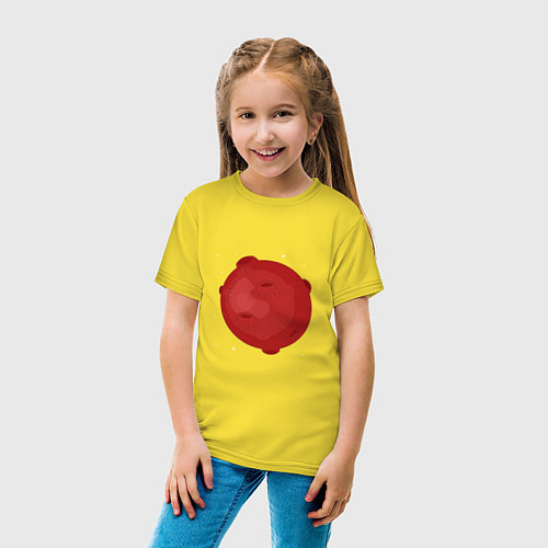 Детская футболка Марс / Желтый – фото 4