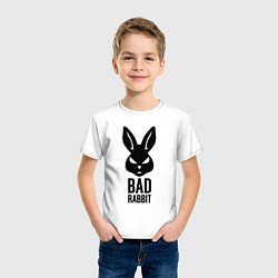 Футболка хлопковая детская Bad rabbit, цвет: белый — фото 2