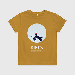 Футболка хлопковая детская Ghibli - Kikis delivery service, цвет: горчичный