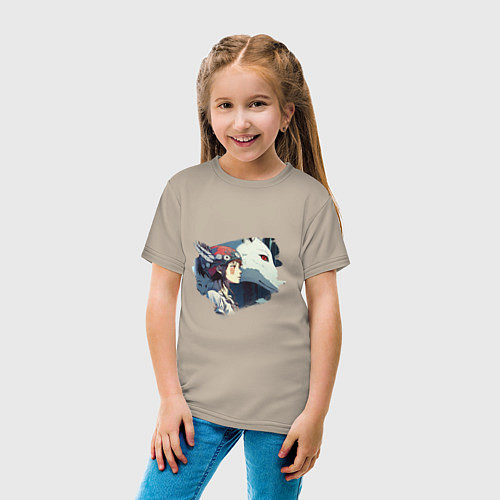 Детская футболка Аниме Принцесса Мононоке / Миндальный – фото 4