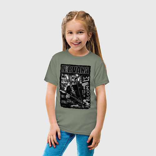Детская футболка Nirvana grunge 2022 / Авокадо – фото 4
