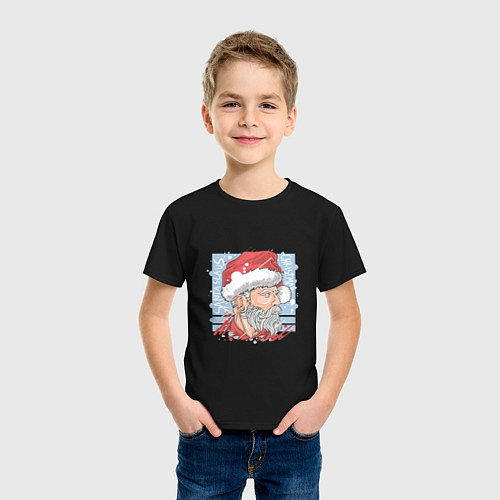 Детская футболка Claus christmas / Черный – фото 3