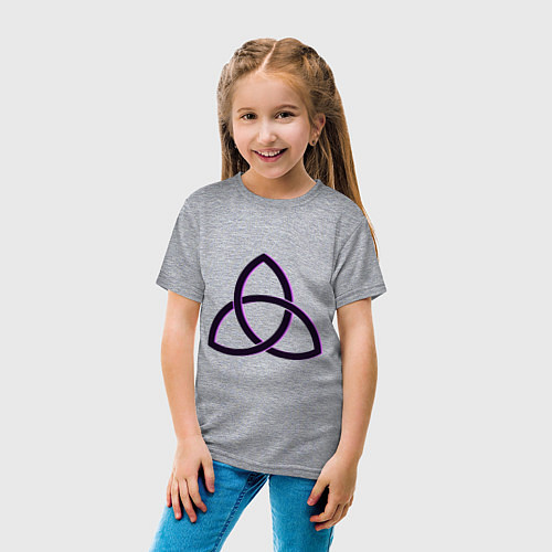 Детская футболка Трилистник / Меланж – фото 4