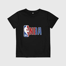Футболка хлопковая детская NBA - big logo, цвет: черный