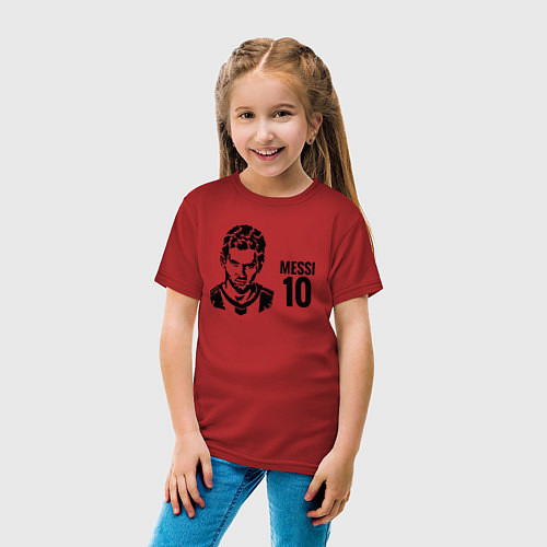 Детская футболка Messi 10 / Красный – фото 4