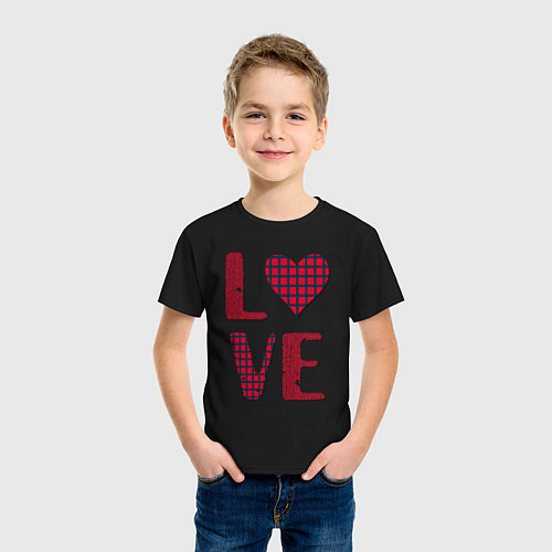 Детская футболка Любовь с сердцем / Черный – фото 3