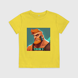 Футболка хлопковая детская Рыжий хулиган, цвет: желтый