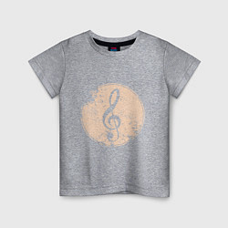 Детская футболка Музыка - скрипичный ключ