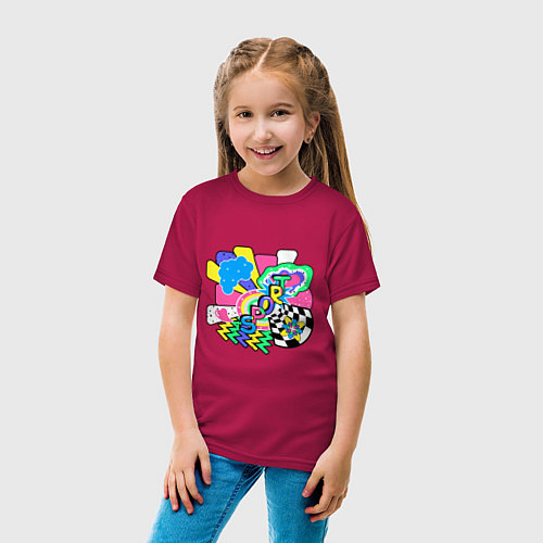 Детская футболка Любовь к спорту / Маджента – фото 4