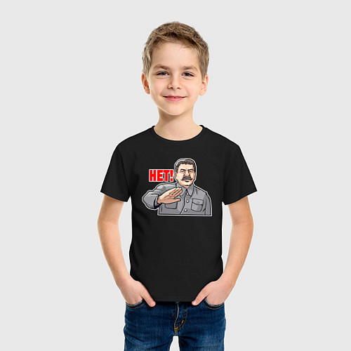Детская футболка Сталин против / Черный – фото 3