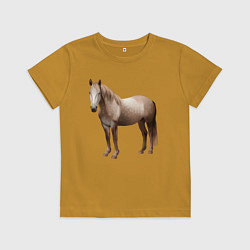 Футболка хлопковая детская Ирландская упряжная, цвет: горчичный