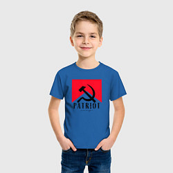 Футболка хлопковая детская USSR Patriot, цвет: синий — фото 2