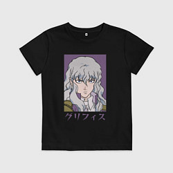 Футболка хлопковая детская Гриффит сокол, цвет: черный