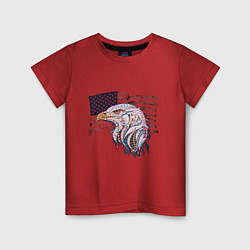 Футболка хлопковая детская American eagle, цвет: красный