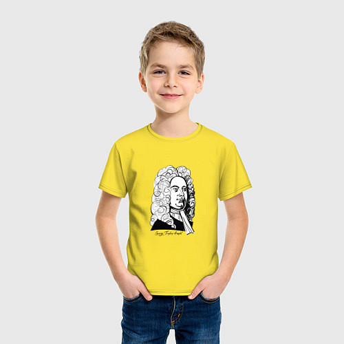 Детская футболка Георг Фридрих Гендель / Желтый – фото 3