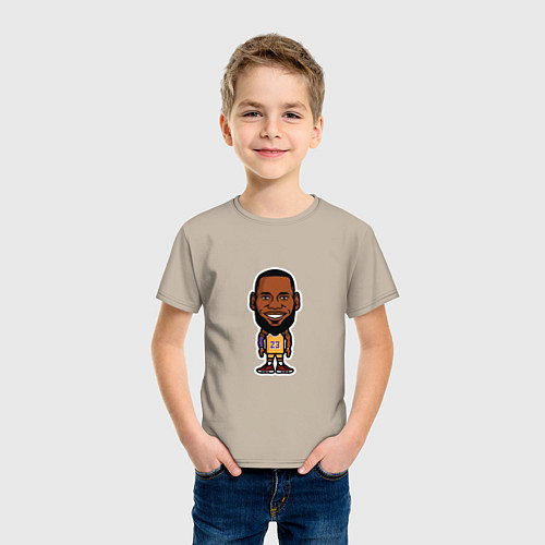 Детская футболка Lakers - James / Миндальный – фото 3