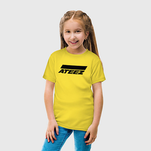 Детская футболка Ateez big logo / Желтый – фото 4