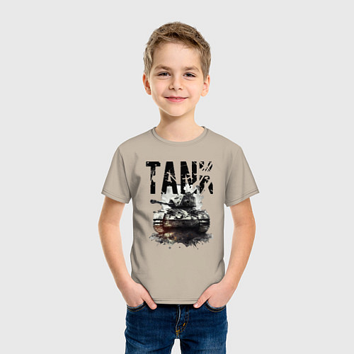 Детская футболка Tankist / Миндальный – фото 3