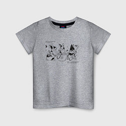 Футболка хлопковая детская Rabbits designers, цвет: меланж