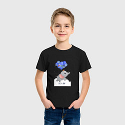 Футболка хлопковая детская Its a boy, цвет: черный — фото 2