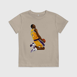 Футболка хлопковая детская Kobe dunk, цвет: миндальный